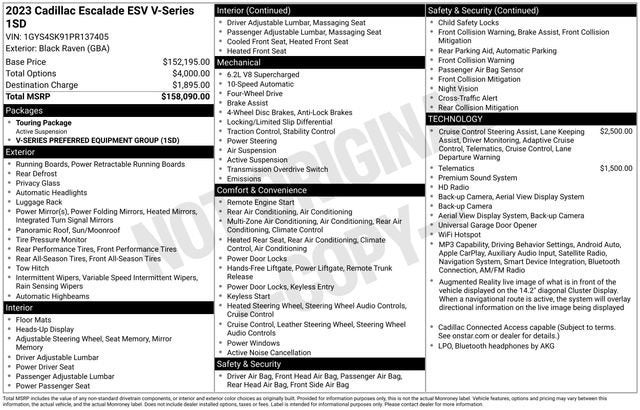 2023 Cadillac Escalade ESV Escalade ESV-V