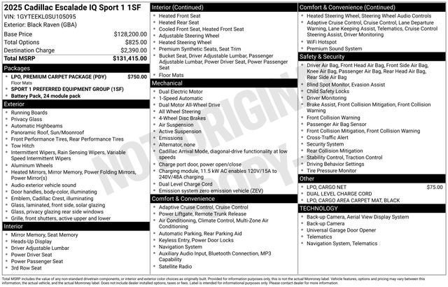2025 Cadillac ESCALADE IQ Sport 1