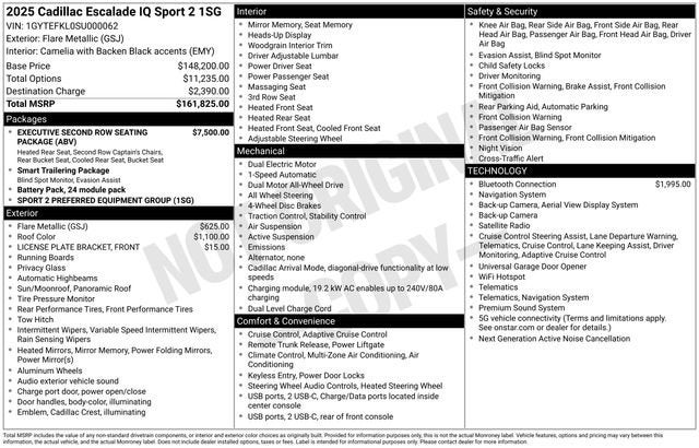 2025 Cadillac ESCALADE IQ Sport 2