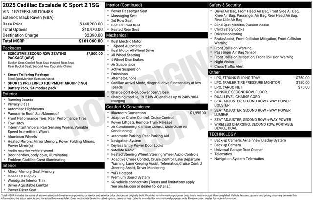2025 Cadillac ESCALADE IQ Sport 2