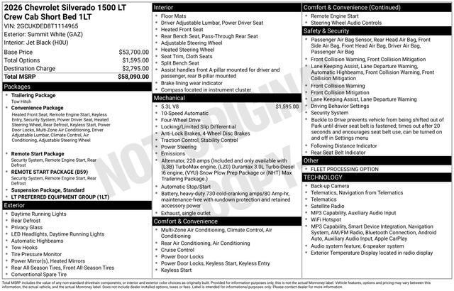 2026 Chevrolet Silverado 1500 LT
