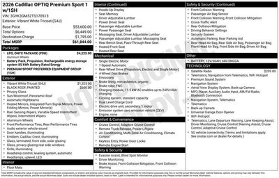 2026 Cadillac OPTIQ Premium Sport