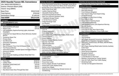 2025 Hyundai Tucson SEL Convenience