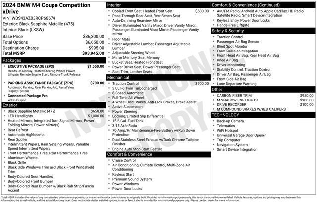2024 BMW M4 Competition xDrive