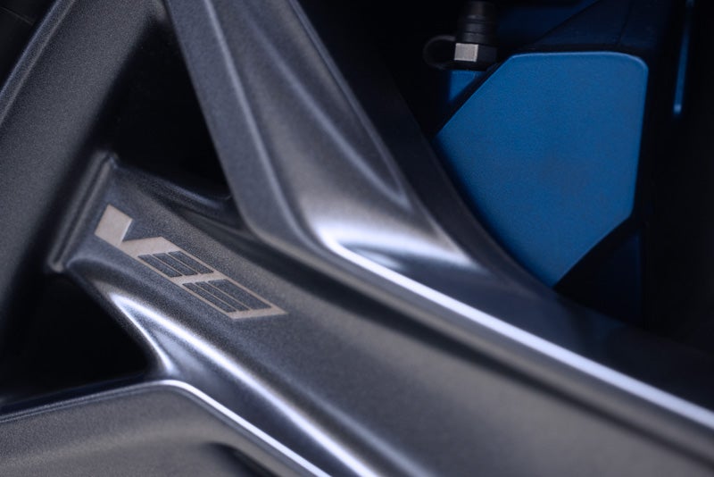 Close-up of the 2026 OPTIQ-V Brembo Performance Front Brakes | Ed Morse Bayview Cadillac Fort Lauderdale FL in Fort Lauderdale FL