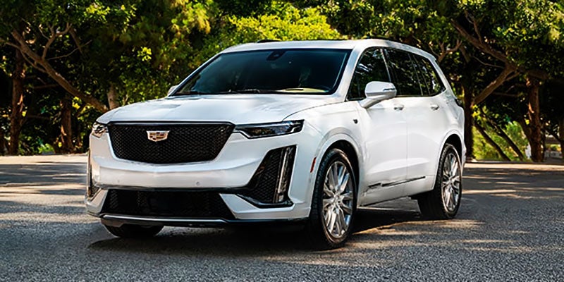 White Cadillac XT6 outdoors