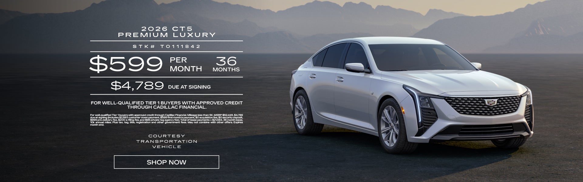 Courtesy 2026 CT5 Premium Luxury