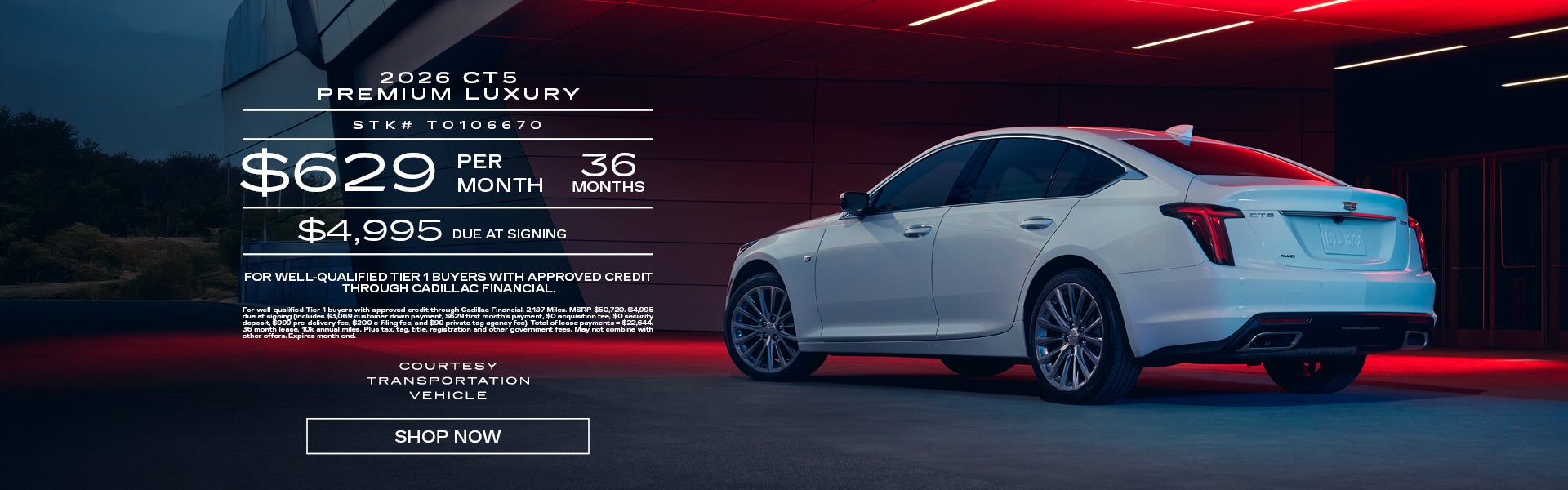 Courtesy 2026 CT5 Premium Luxury