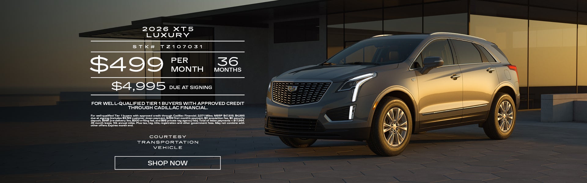 Courtesy 2026 XT5 Luxury