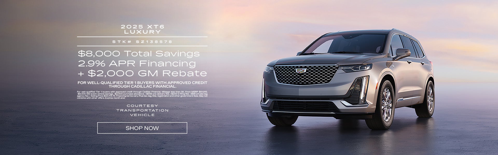Courtesy 2025 XT6 Luxury